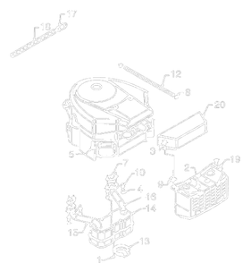 Engine Accessories (Intek Twin) Diagram and Parts List for 13AM675G062 2001 Yard Machines Lawn Tractor